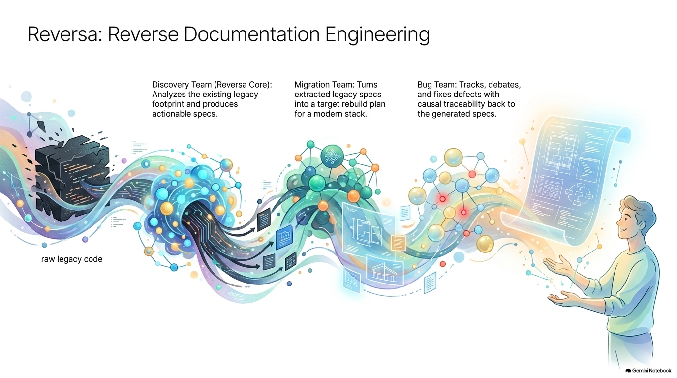 Reversa reverse documentation engineering workflow
