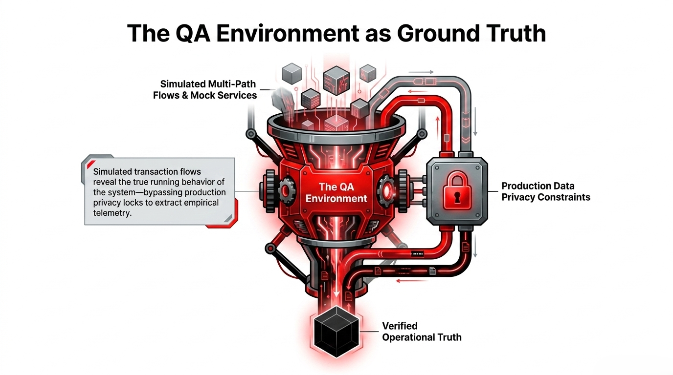 QA environment used to derive verified operational truth