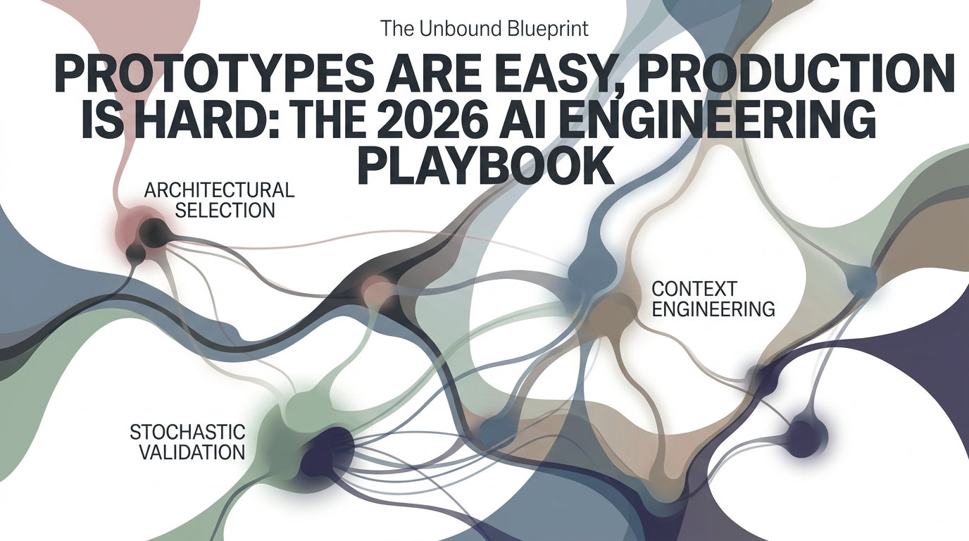 The 2026 AI engineering playbook connecting architecture, context engineering, and stochastic validation