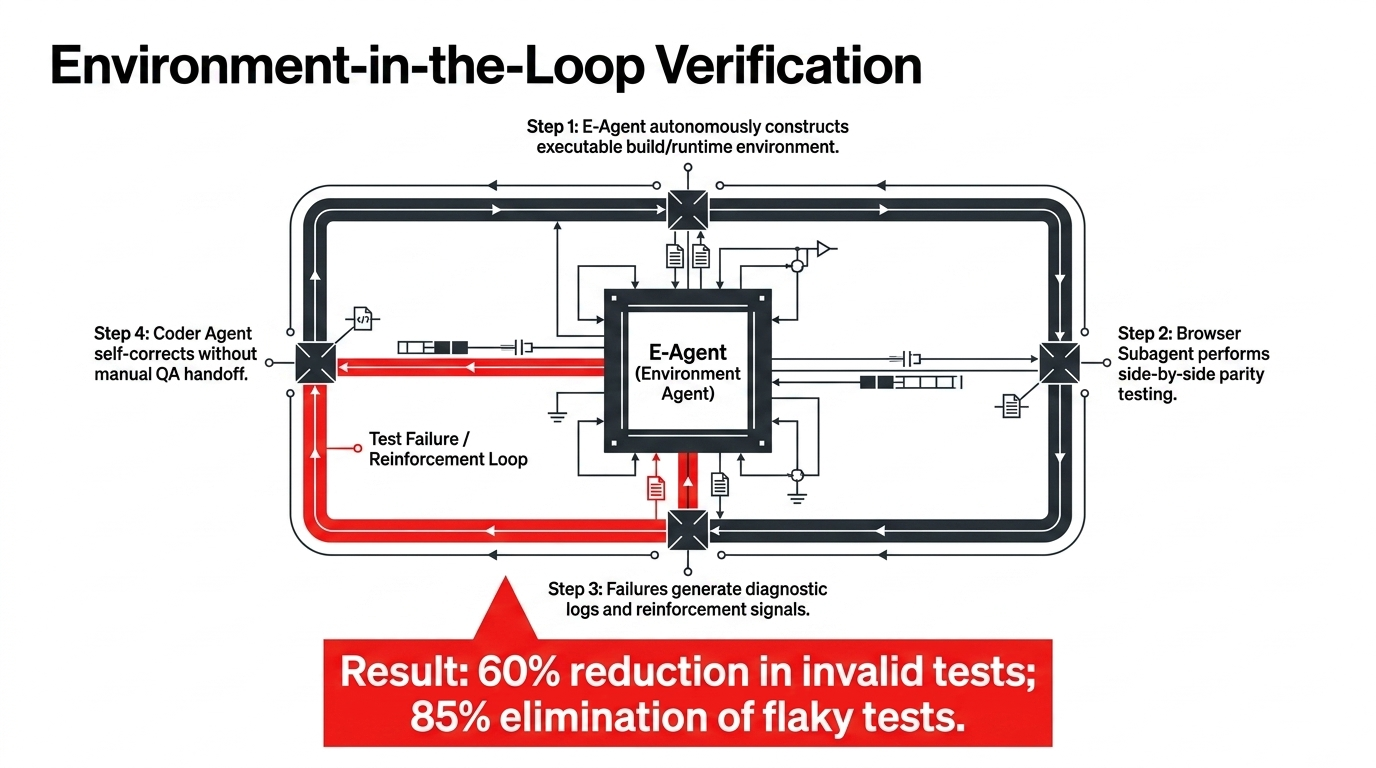 Environment-in-the-loop verification and self-correction
