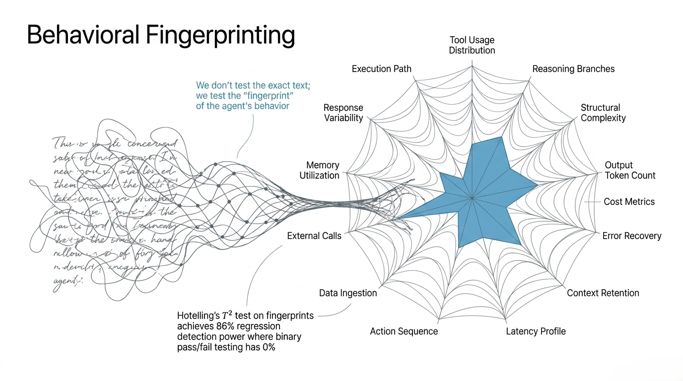 Behavioral fingerprinting across agent execution dimensions