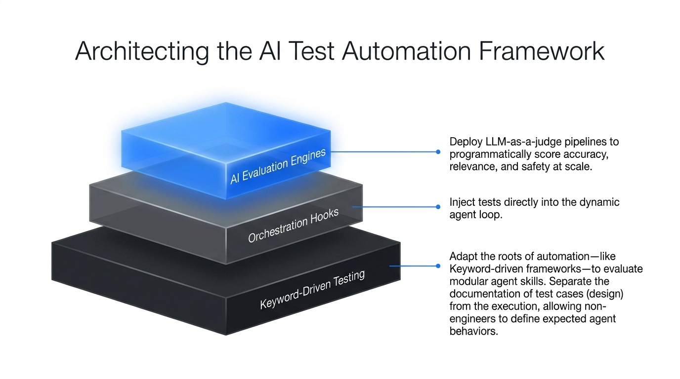 Layered AI test automation framework
